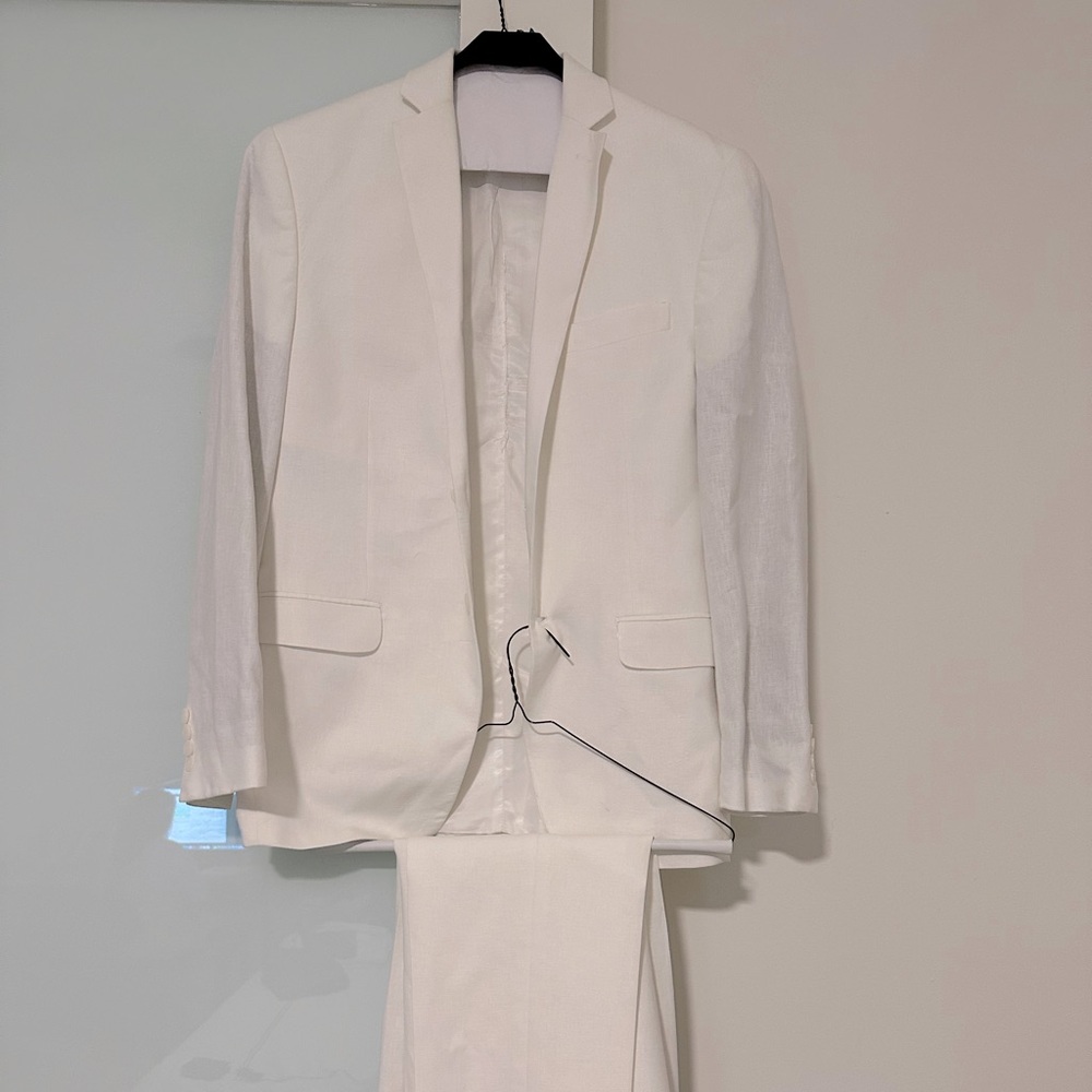 Calvin Klein all white suit